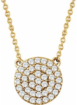14K Yellow Gold 1/3 CTW Natural Diamond Cluster 16-18