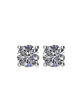 Platinum 1/2 CTW Natural Diamond Stud Earrings
