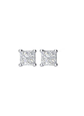 14K White Gold 1 1/2 CTW Natural Diamond Earrings