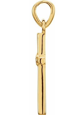 Platinum .01 CT Natural Diamond Cross Pendant