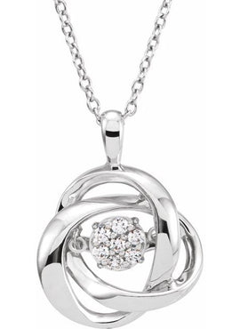 Sterling Silver 1/10 CTW Natural Mystara Diamonds® 18