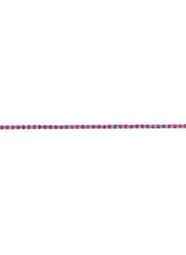 14K White Gold Natural Ruby Line 7