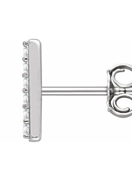 14K Yellow Gold 1/10 CTW Natural Diamond Bar Earrings