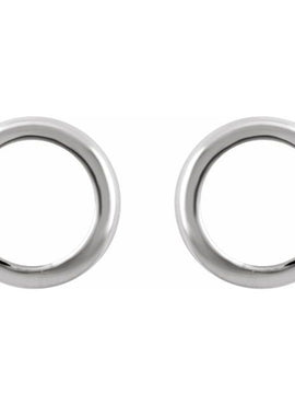 14K Yellow Gold Circle Earrings