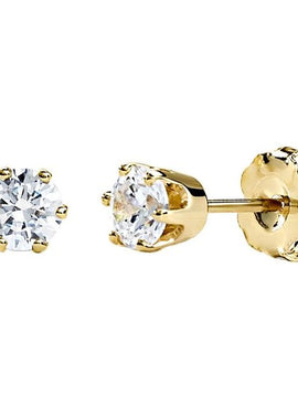 14K Yellow Gold 1/3 CTW Natural Diamond Stud Earrings