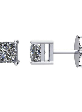 14K White Gold 3/4 CTW Natural Diamond Stud Earrings