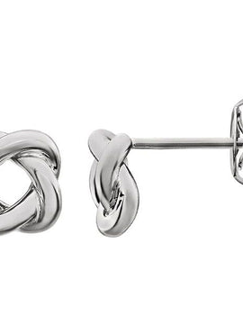 14K Yellow Gold 7x7 mm Knot Earrings