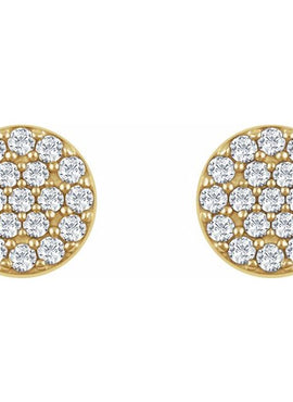 14K White Gold 1/3 CTW Natural Diamond Cluster Earrings