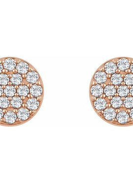 14K White Gold 1/3 CTW Natural Diamond Cluster Earrings