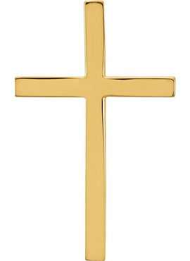 Platinum 25.7x15.7 mm Cross Pendant