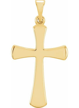 14K Rose Gold Cross Pendant