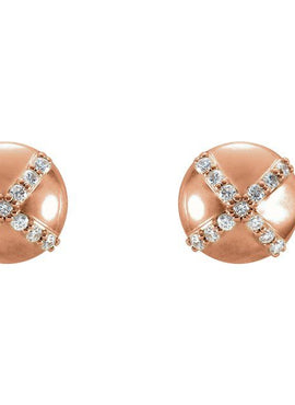 14K Yellow Gold 1/8 CTW Natural Diamond Earrings