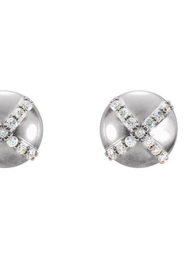 14K Yellow Gold 1/8 CTW Natural Diamond Earrings