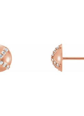 14K Yellow Gold 1/8 CTW Natural Diamond Earrings