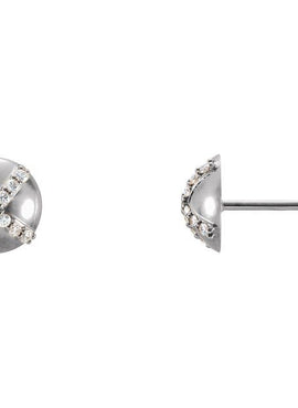 14K Yellow Gold 1/8 CTW Natural Diamond Earrings