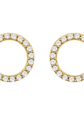 14K White Gold 1/5 CTW Natural Diamond Circle Earrings