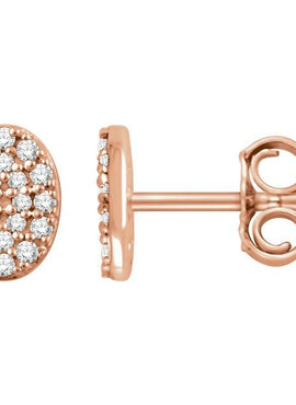 14K Yellow Gold 1/6 CTW Natural Diamond Cluster Earrings
