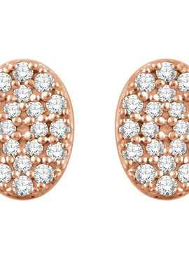 14K Yellow Gold 1/6 CTW Natural Diamond Cluster Earrings