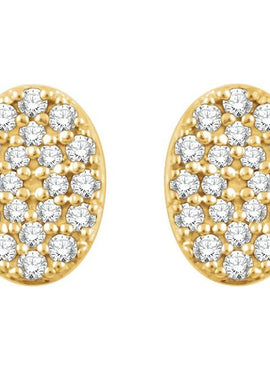 14K Yellow Gold 1/6 CTW Natural Diamond Cluster Earrings
