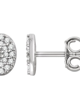 14K Yellow Gold 1/6 CTW Natural Diamond Cluster Earrings
