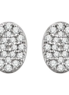 14K Yellow Gold 1/6 CTW Natural Diamond Cluster Earrings