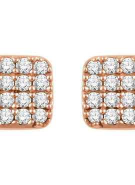 14K Yellow Gold 1/5 CTW Natural Diamond Cluster Earrings