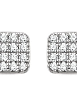 14K Yellow Gold 1/5 CTW Natural Diamond Cluster Earrings