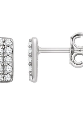 14K White Gold 1/5 CTW Natural Diamond Cluster Earrings