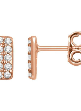 14K White Gold 1/5 CTW Natural Diamond Cluster Earrings