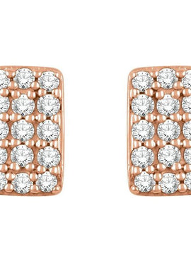 14K White Gold 1/5 CTW Natural Diamond Cluster Earrings