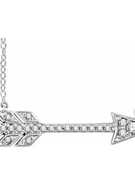 14K Yellow Gold 1/10 CTW Natural Diamond Arrow 18