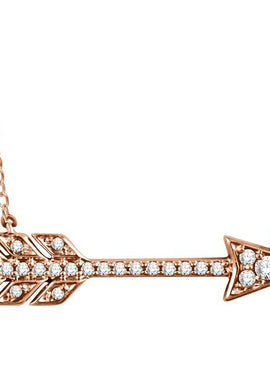 14K Yellow Gold 1/10 CTW Natural Diamond Arrow 18