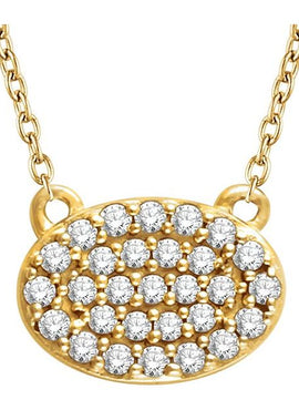 14K Yellow Gold 1/5 CTW Natural Diamond Cluster 16-18