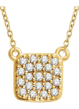 14K Yellow Gold 1/6 CTW Natural Diamond Cluster 16-18