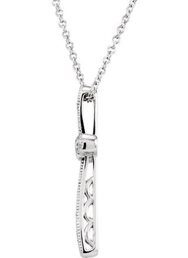 14K Yellow Gold .05 CTW Natural Diamond Cross 18