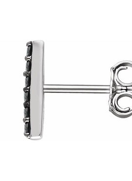 14K Yellow Gold 1/10 CTW Natural Diamond Bar Earrings
