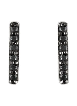 14K Yellow Gold 1/10 CTW Natural Diamond Bar Earrings