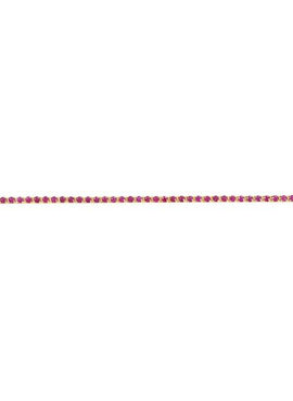 14K White Gold Natural Ruby Line 7