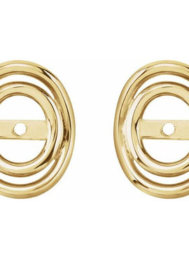 14K White Gold 3.7mm ID Earring Jackets