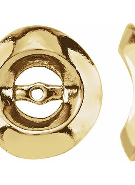 14K White Gold 3.7mm ID Earring Jackets