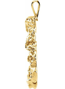 10K Yellow Gold Nugget Pendant