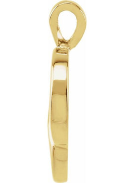 18K Yellow Gold Heart Pendant