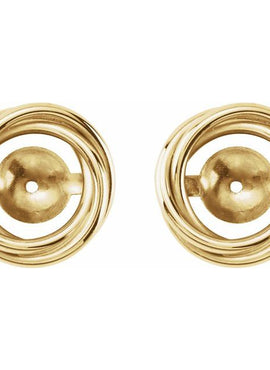 14K Yellow Gold 6.7 mm ID Earring Jackets