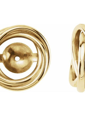 14K Yellow Gold 6.7 mm ID Earring Jackets