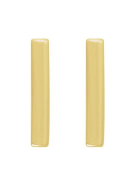 14K Yellow Gold Vertical Bar Earrings