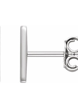 14K Yellow Gold Vertical Bar Earrings