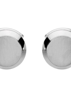 14K Yellow Gold Engravable Round Cuff Links