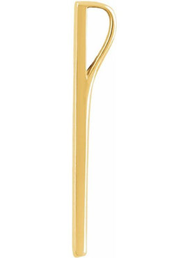 14K Yellow Gold Bar Pendant