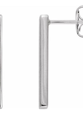 14K Yellow Gold 1/3 CTW Natural Diamond Baguette Bar Earrings
