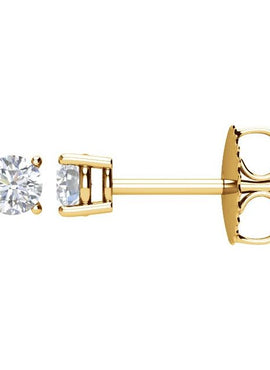 14K White Gold 1/5 CTW Natural White Diamond Earrings